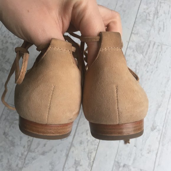 ISA TAPIA Dawn Star Suede Lace Up Flats Gladiator - Picture 6 of 8